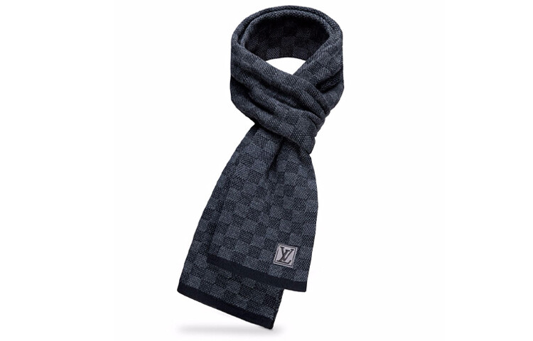 

Шарф вязаный Louis Vuitton мужской, темно-серый