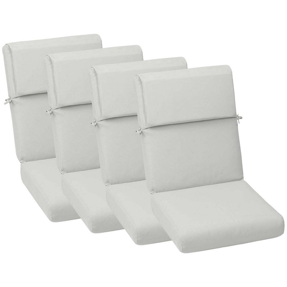 

Подушка для уличного стула Aoodor 45 x 22 x 4 дюйма. Подушка для сиденья мебели для патио - набор из 4 штук., цвет Light Grey