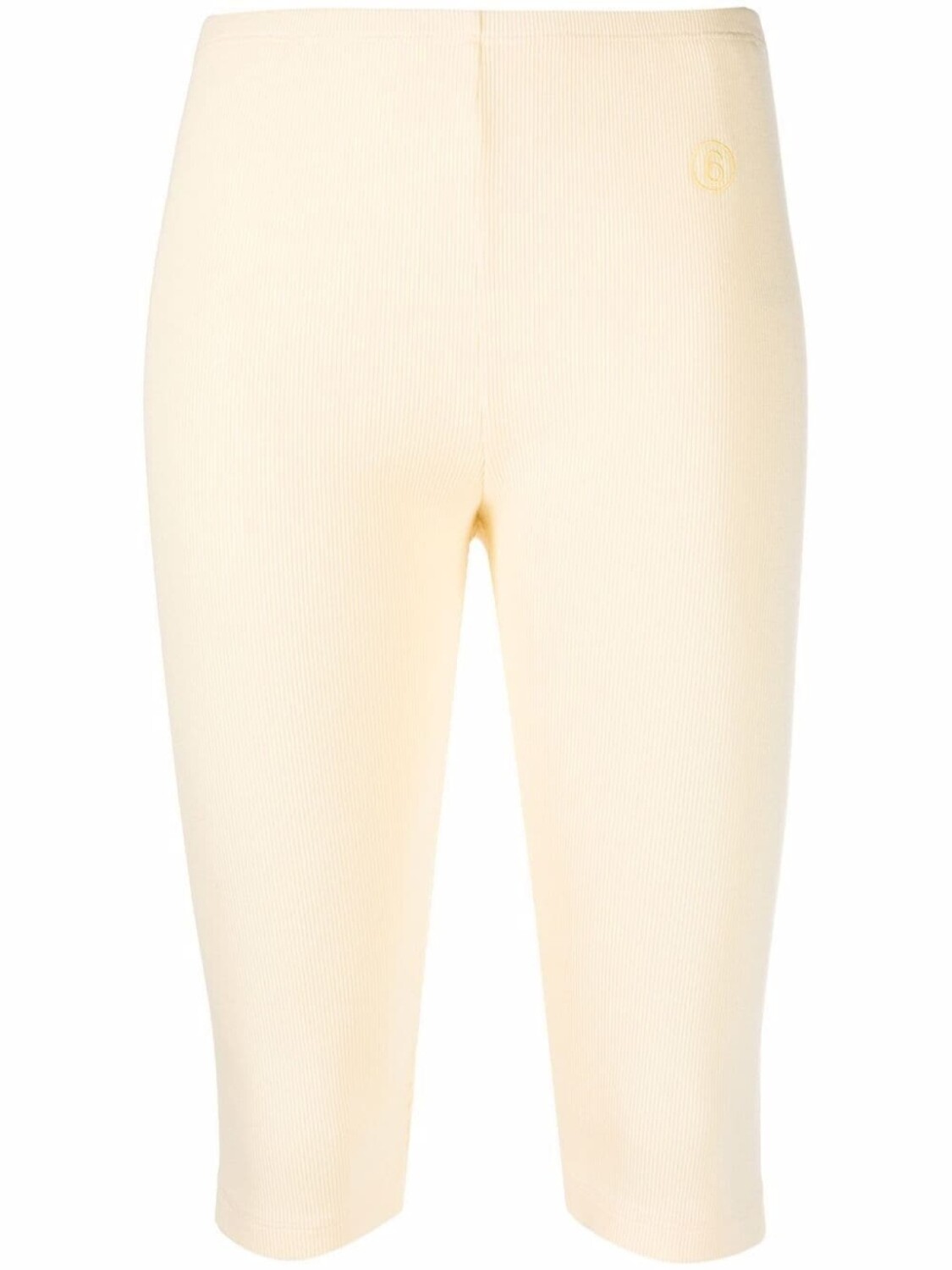 

MM6 Maison Margiela шорты с вышитым логотипом, желтый