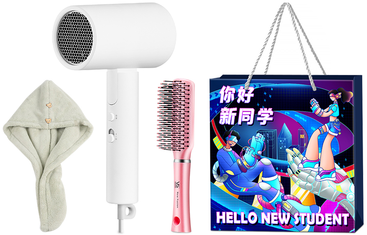 

Фен для волос Mi, White with dry hair cap + styling brush + gift bag