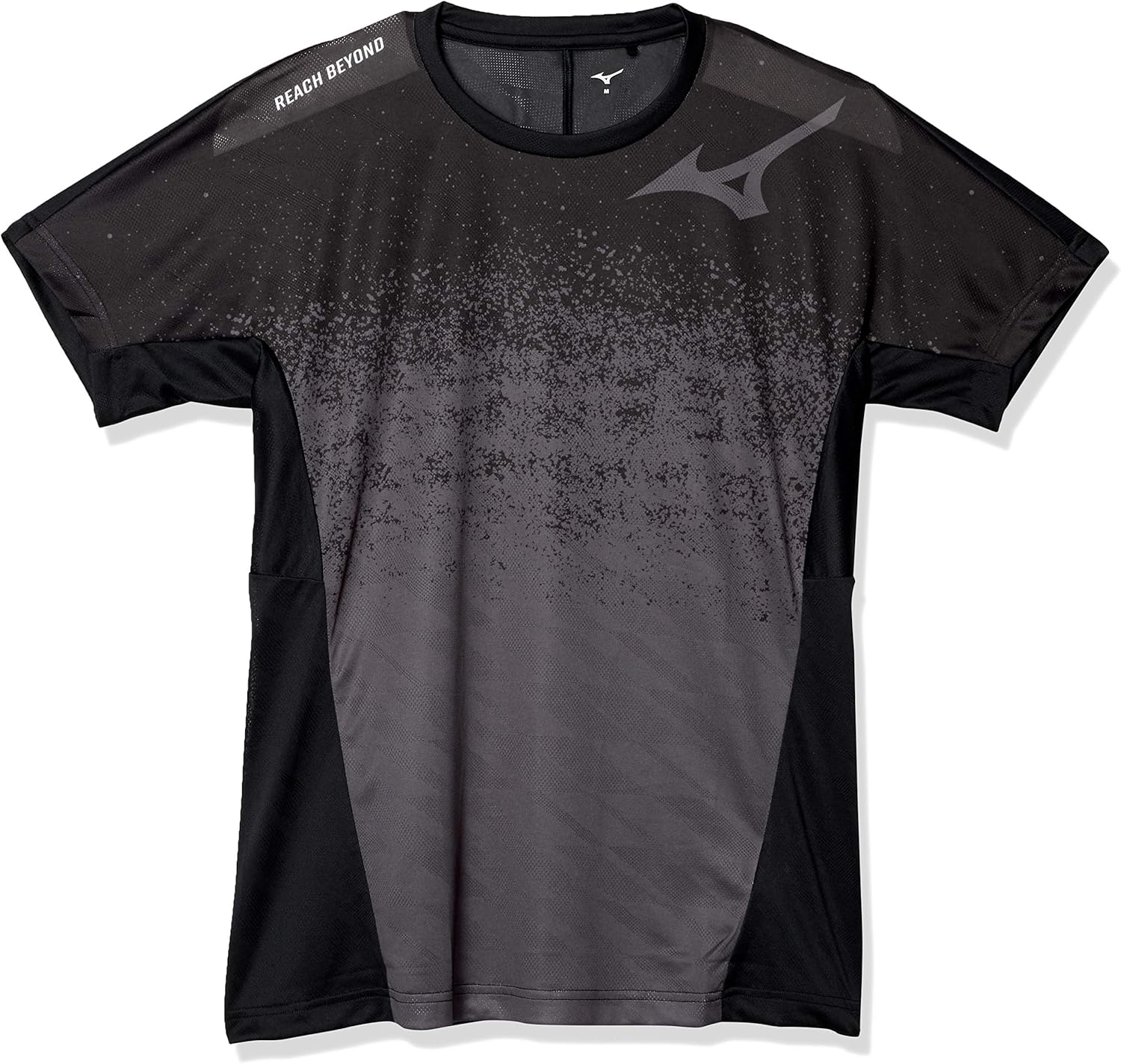 

Волейбольная тренировочная футболка Mizuno V2MA0111, с коротким рукавом, черный/серый