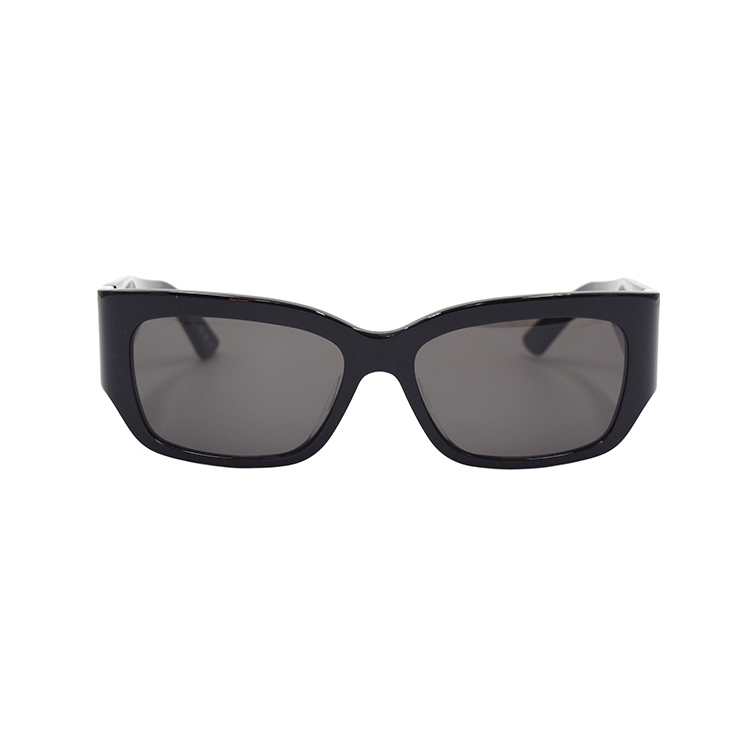 Balenciaga Прямоугольные солнцезащитные очки с пластиковой оправой Unisex, Black — фото 4