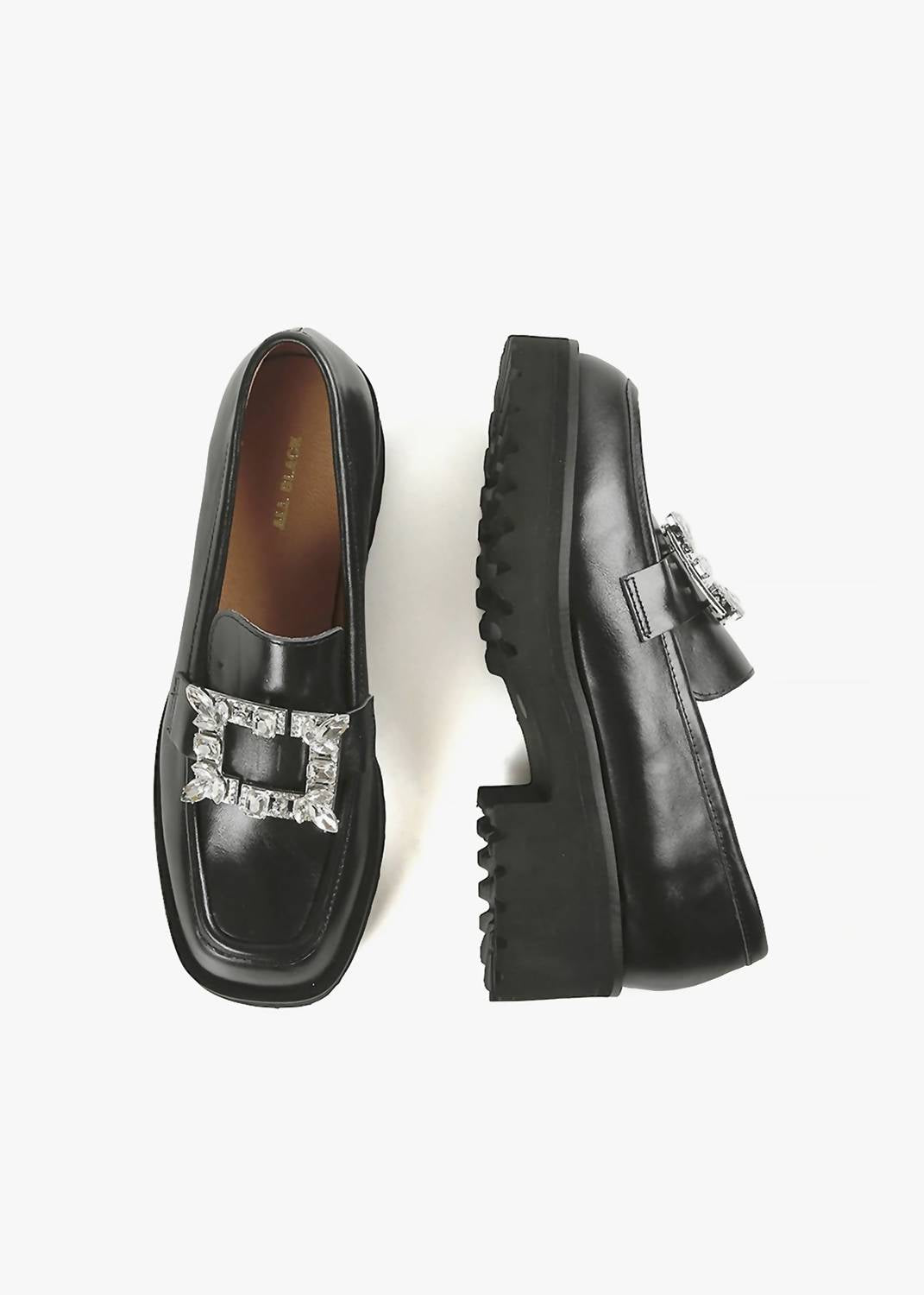 Женские лоферы Elton Lugg в черном цвете ALL BLACK — фото 4