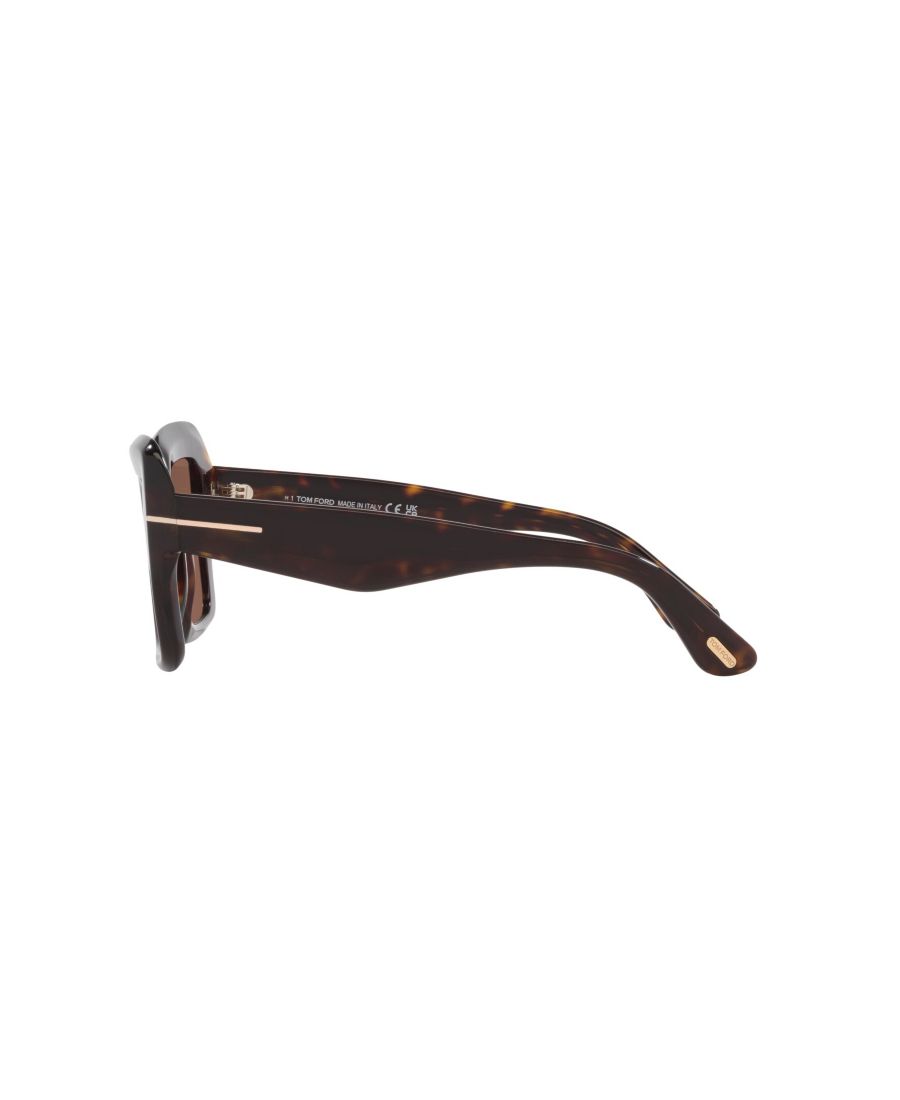 Женские квадратные солнцезащитные очки, Esme TR TR001880 Tom Ford, Tortoise, Brown — фото 3