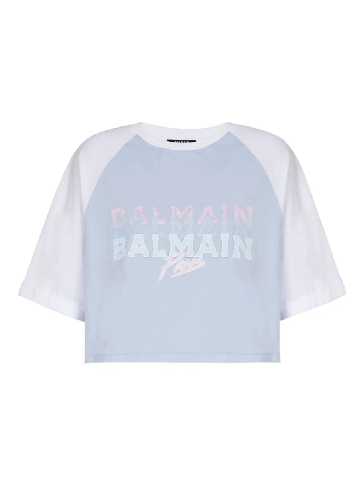 

Balmain укороченная футболка, белый