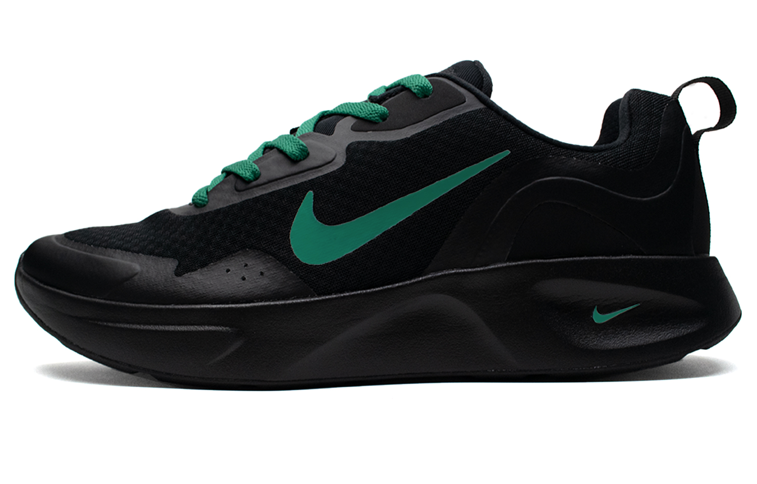 

Nike Кроссовки Wearallday Low Top мужские, черно-зеленые