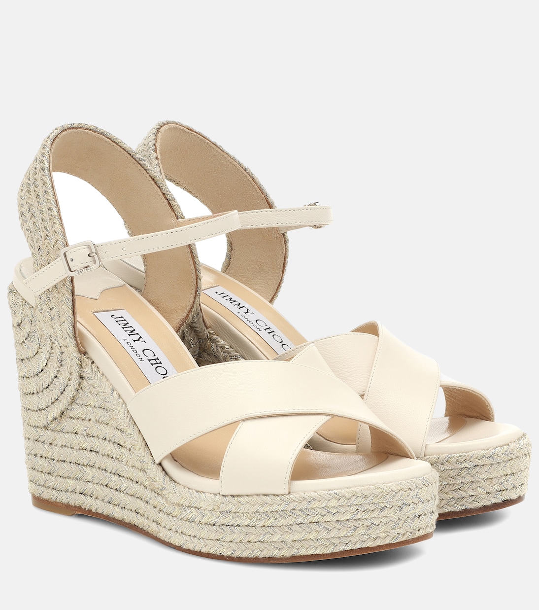 Эспадрильи Dellena 100 с кожаной отделкой Jimmy Choo, Latte
