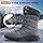 Мужские зимние ботинки Maxome Snow Boots, водонепроницаемые, теплые, с меховой подкладкой, походные ботинки, нескользящие ботинки до щиколотки, походные ботинки средней высоты для мужчин, легкие ботинки для активного отдыха на снегу, Gray — фото 4