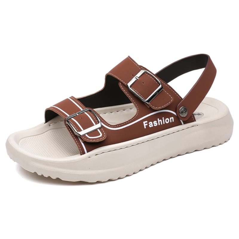 

POPULAR ROUSE PR Мужские пляжные сандалии коричневые, цвет Brown