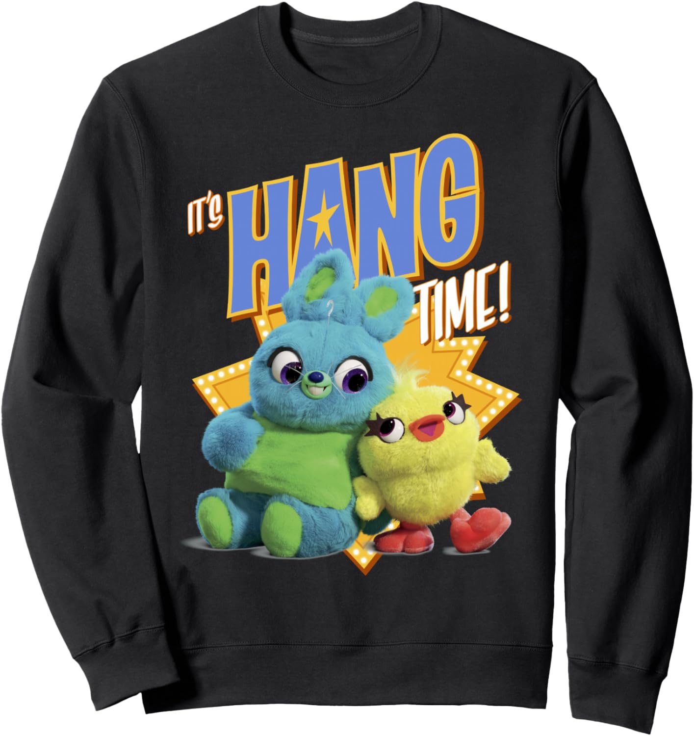 

Толстовка Pixar Toy Story 4 Ducky & Bunny It's Hang Time, черная Disney, Черный, Толстовка Pixar Toy Story 4 Ducky & Bunny It's Hang Time, черная Disney