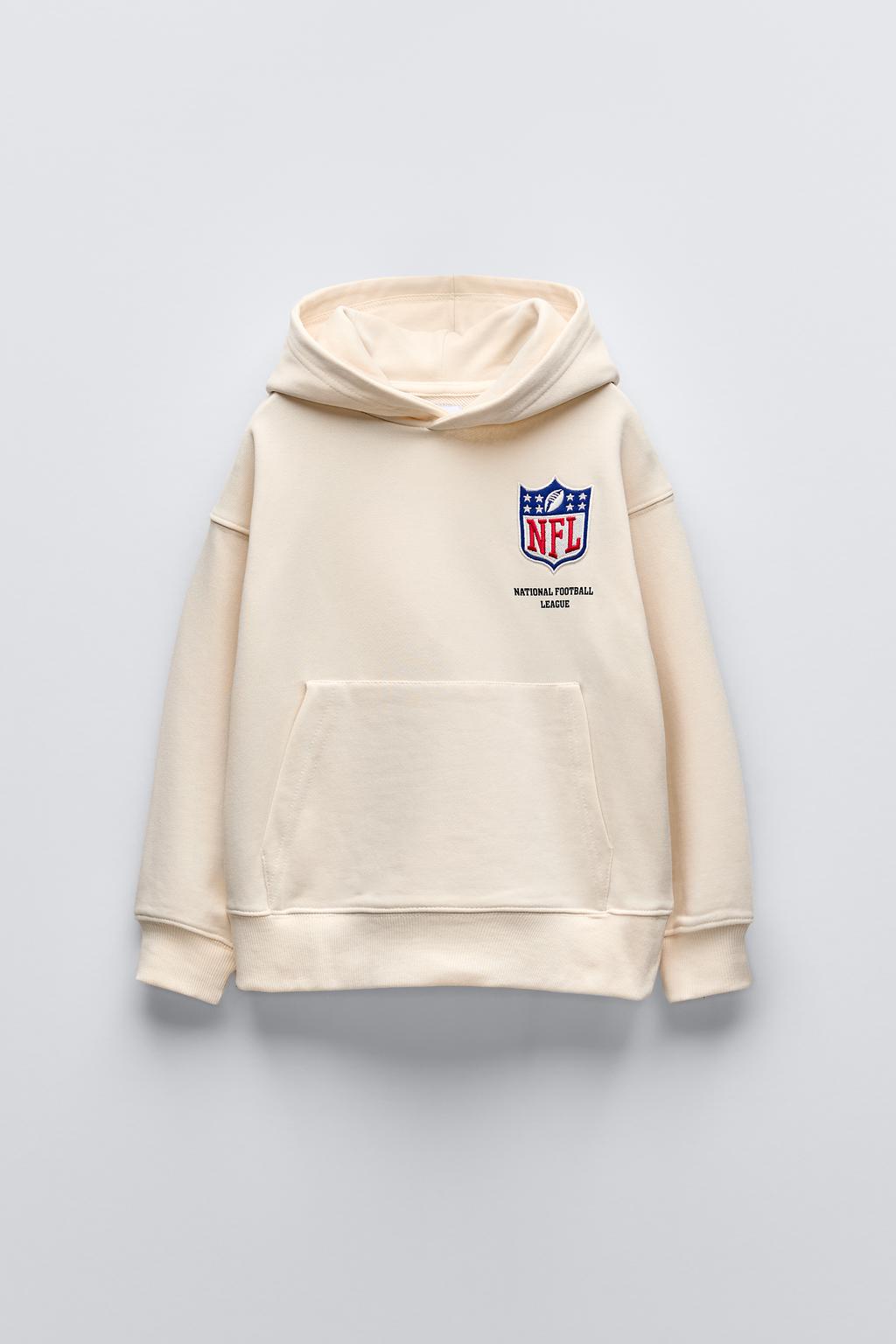 

Nfl толстовка с капюшоном ZARA, экрю