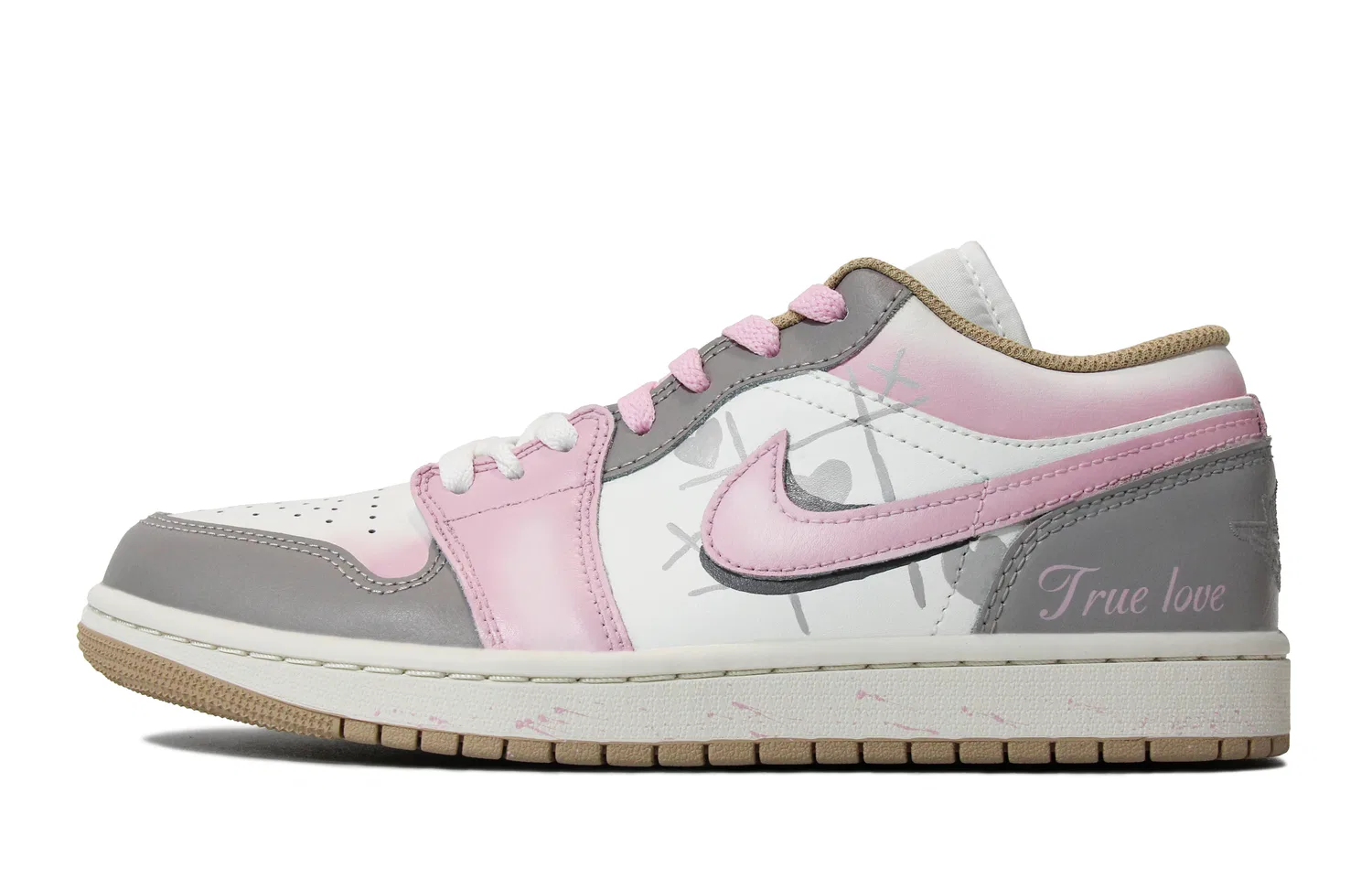 Кроссовки спортивные Jordan Gray White Pink