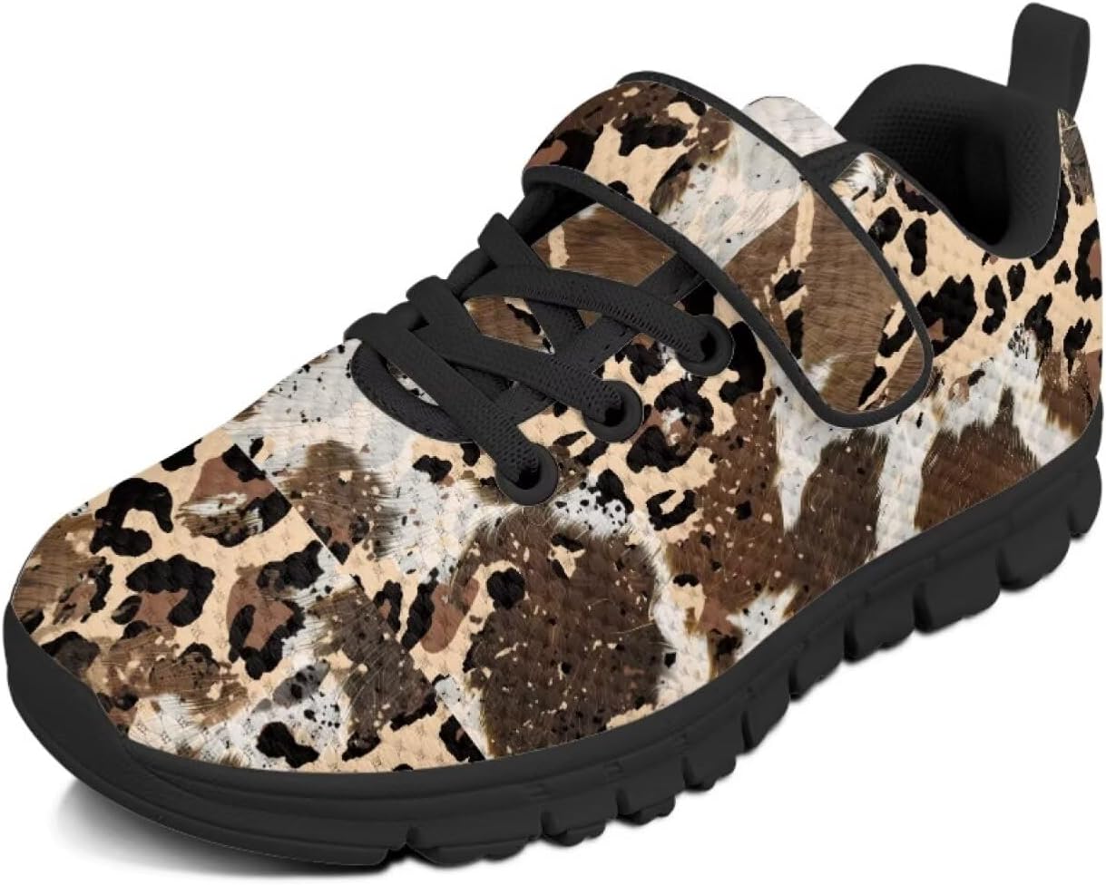 

Детские кроссовки Pointodoor с принтом радуги и пламени для мальчиков и девочек, прогулочные, нескользящие, легкие, дышащие, спортивные, для бега и тенниса, на липучках, коричневый