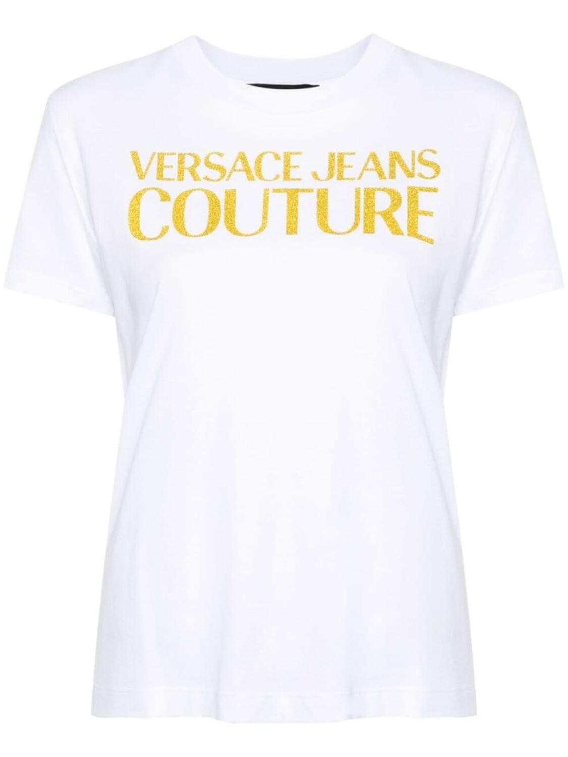 

Versace Jeans Couture футболка с блестками и логотипом, белый