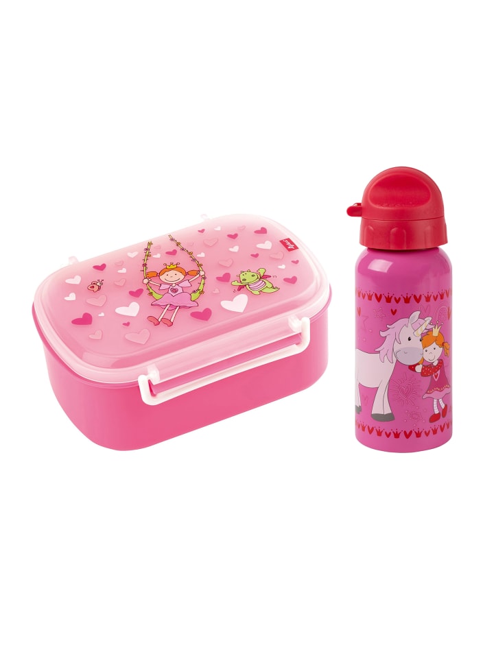 

Sigikid Набор для детского сада: бутылочка для питья и ланчбокс Pinky Queeny в розовом стиле принцессы