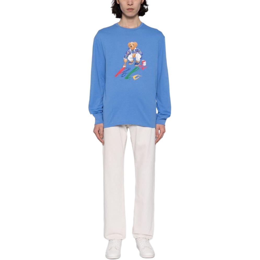 Футболка из хлопка с принтом Polo Bear Polo Ralph Lauren, синий — фото 4