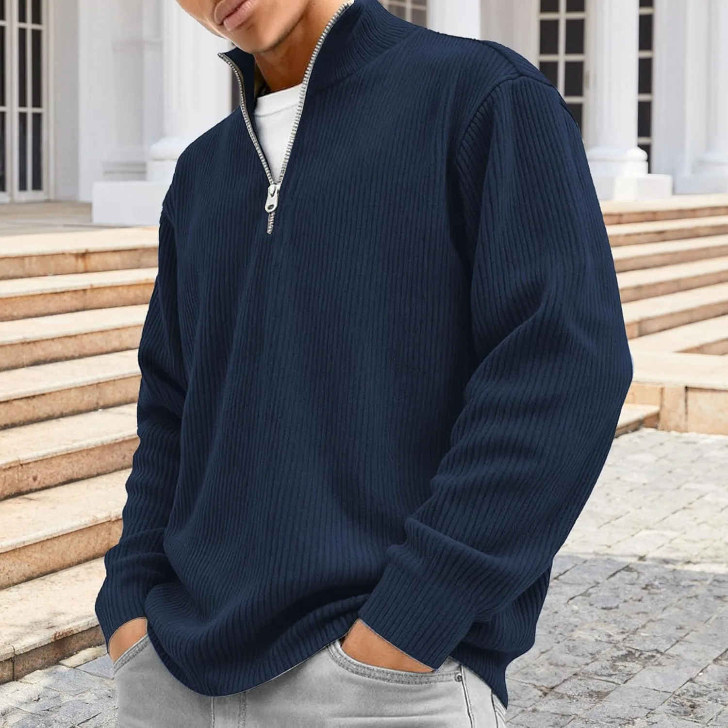 Куртка-пуловер мужская Corduroy Quarter Zip — фото 3