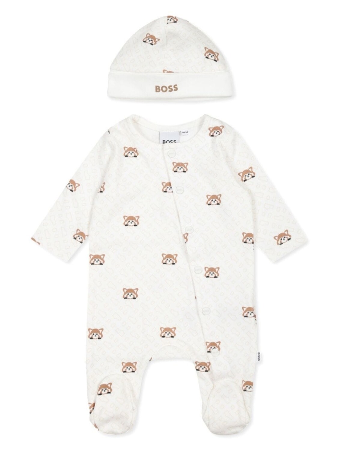 

BOSS Kidswear пижамный комплект с анималистичным принтом, нейтральный цвет