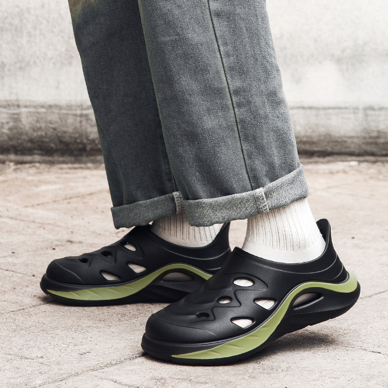 CariteSport Клоги мужские черно-зеленые, цвет Black Green — фото 3