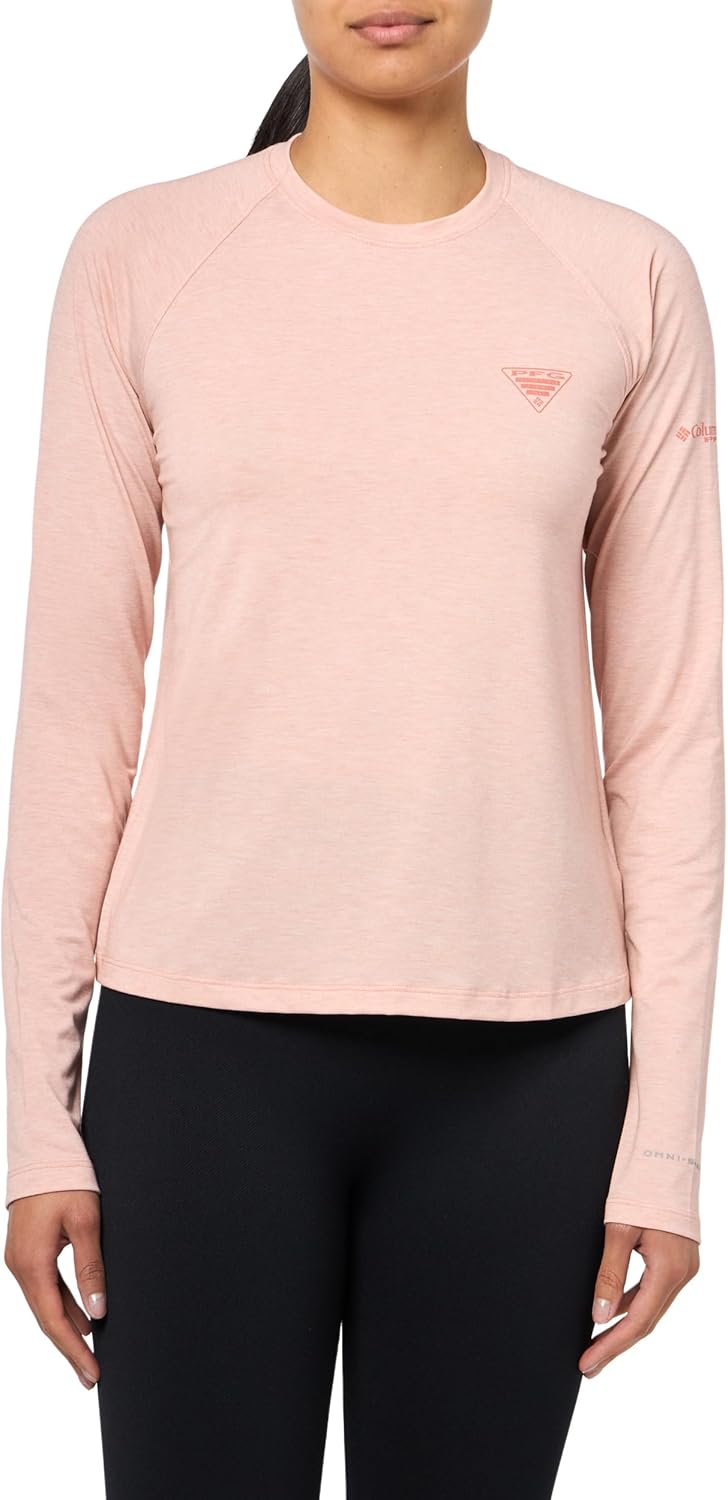

Футболка Columbia Womens PFG Uncharted Knit Long Sleeve, Faux Pink Heather 2024, Розовый, Футболка Columbia Womens PFG Uncharted Knit Long Sleeve, Faux Pink Heather 2024