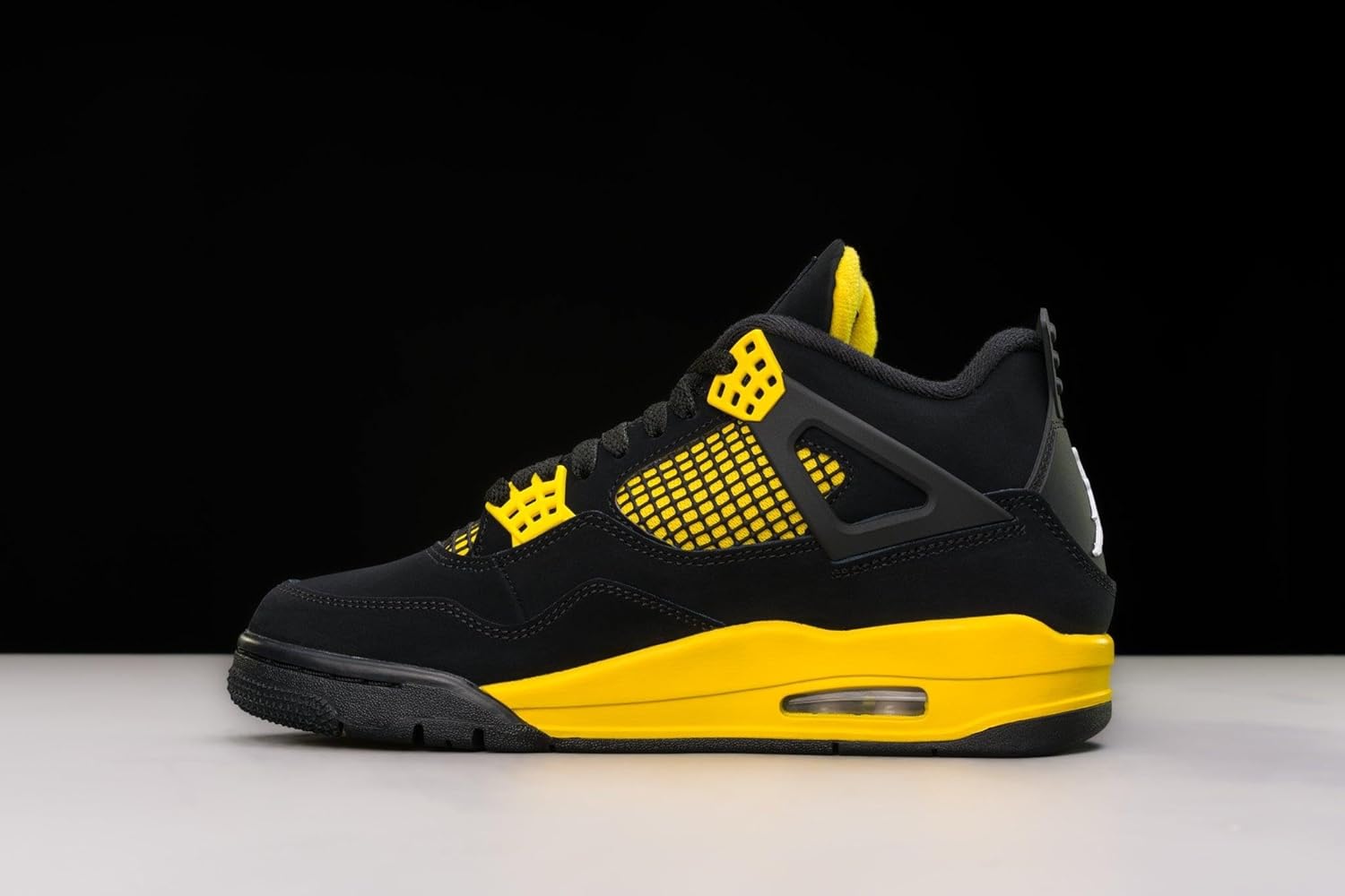 Мужские кроссовки Nike Jordan 4 Retro, размер, белый/черный/желтый — фото 3