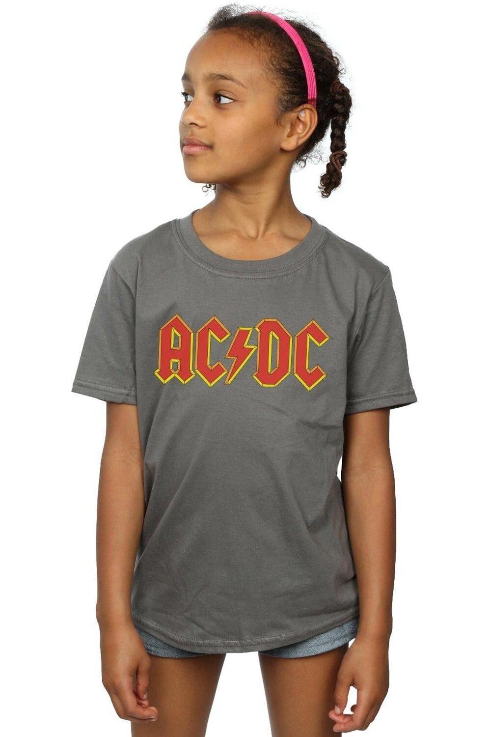 

Хлопковая футболка с логотипом AC/DC, серый