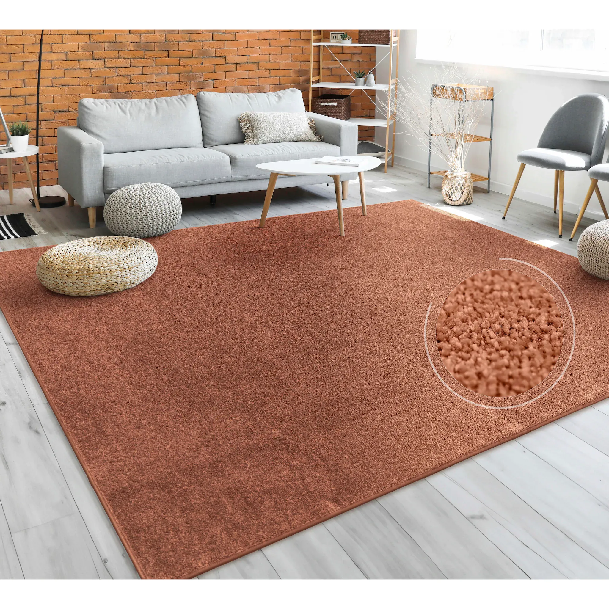 

Ковер Paco Home «Porto 890», прямоугольный, высота 13 мм, короткий ворс, однотонный, идеально подходит для гостиной и спальни, цвет kupferfarben