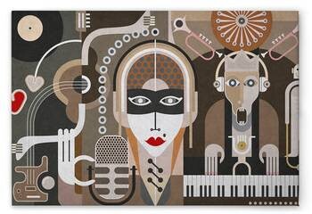 

Картина на холсте A.S. Création Wall of Sound 3 цвет braungrauweissbeige