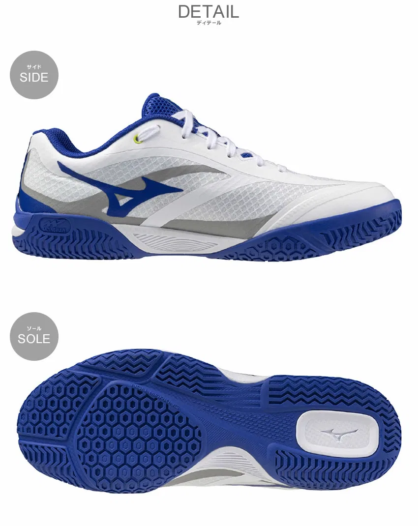 Кроссовки для настольного тенниса «Wave Medal 8 Wide» от Mizuno, White X Blue X Yellow — фото 2