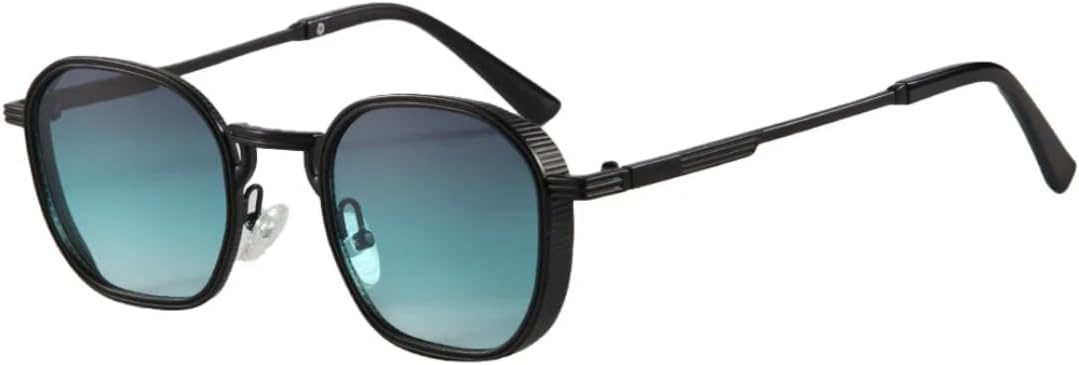 

Роскошные металлические солнцезащитные очки в тонкой оправе с многоугольными линзами для женщин, с леопардовым градиентом, для мужчин, повседневные, с защитой от УФ-излучения UV400 VFDHN, M5219-c3