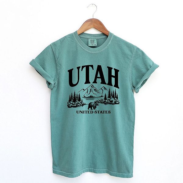 

Футболка Utah forest scene garment dyed Simply Sage Market, Light Green