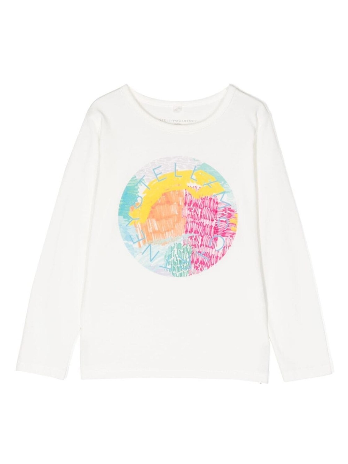 

Stella McCartney Kids футболка с длинными рукавами и логотипом, белый