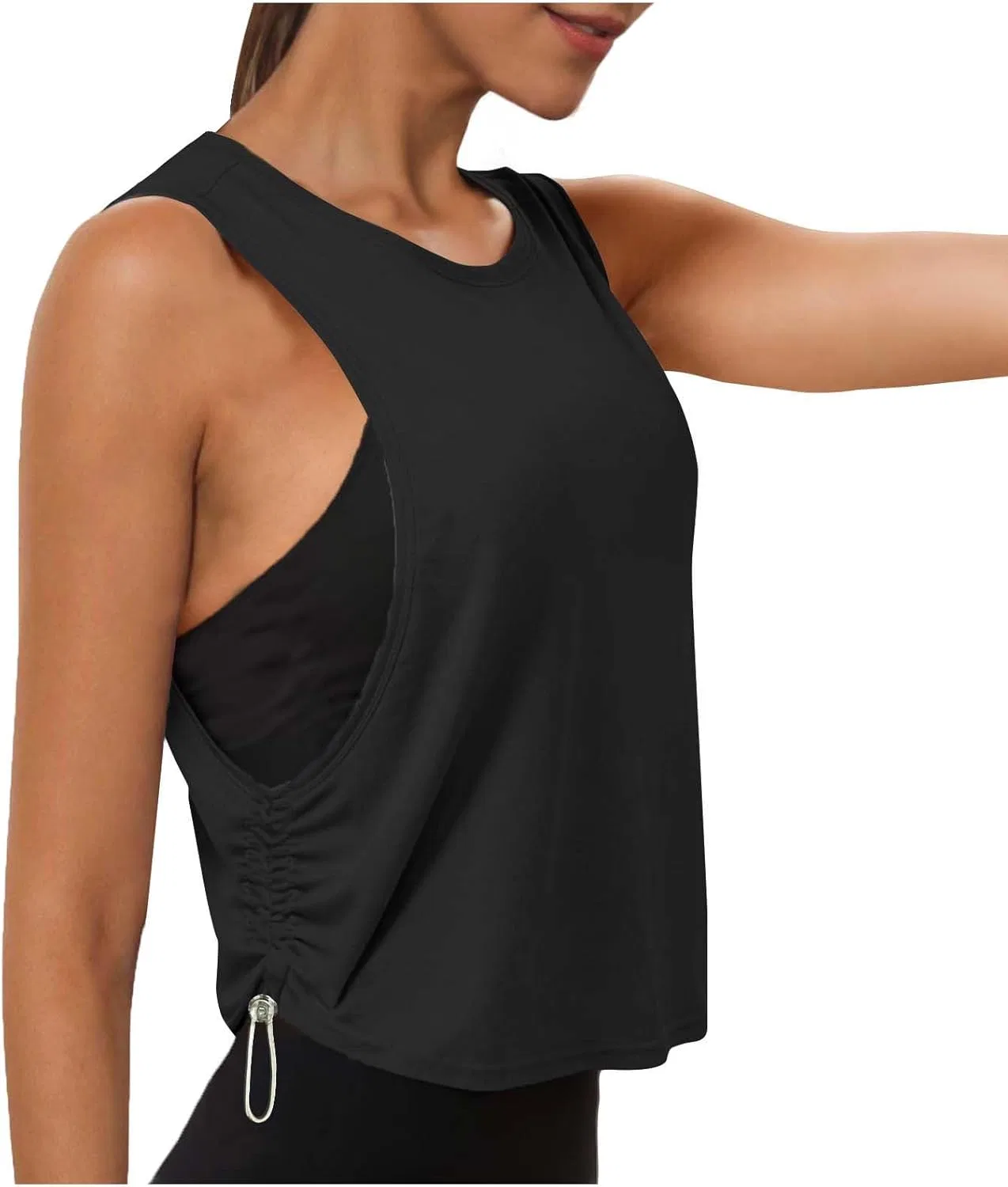Женский топ для тренировок Racerback Athletic Running Yoga, Black