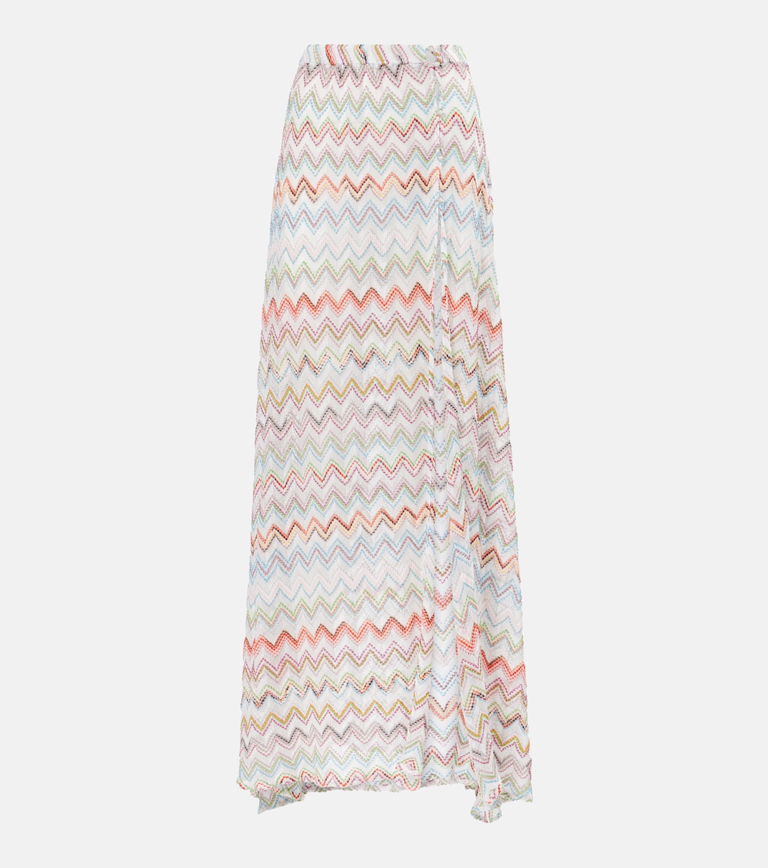 

Металлизированная макси-юбка Zig Zag Missoni, Multicolor w/White Base