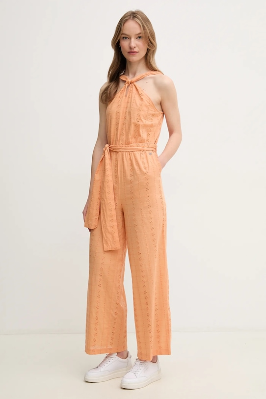 

Хлопковый комбинезон Edith Pepe Jeans, оранжевый
