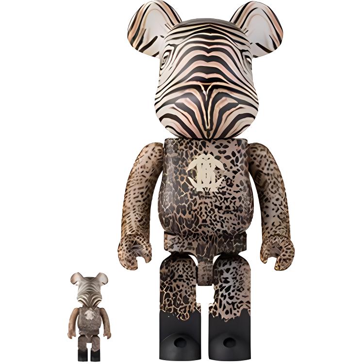 

Roberto Cavalli классический тигровый принт леопардовый принт 100%400% BE@RBRICK, ROBERTO CAVALLI Brand Collaboration, Tiger Print Leopard Print Pattern 100% -400%