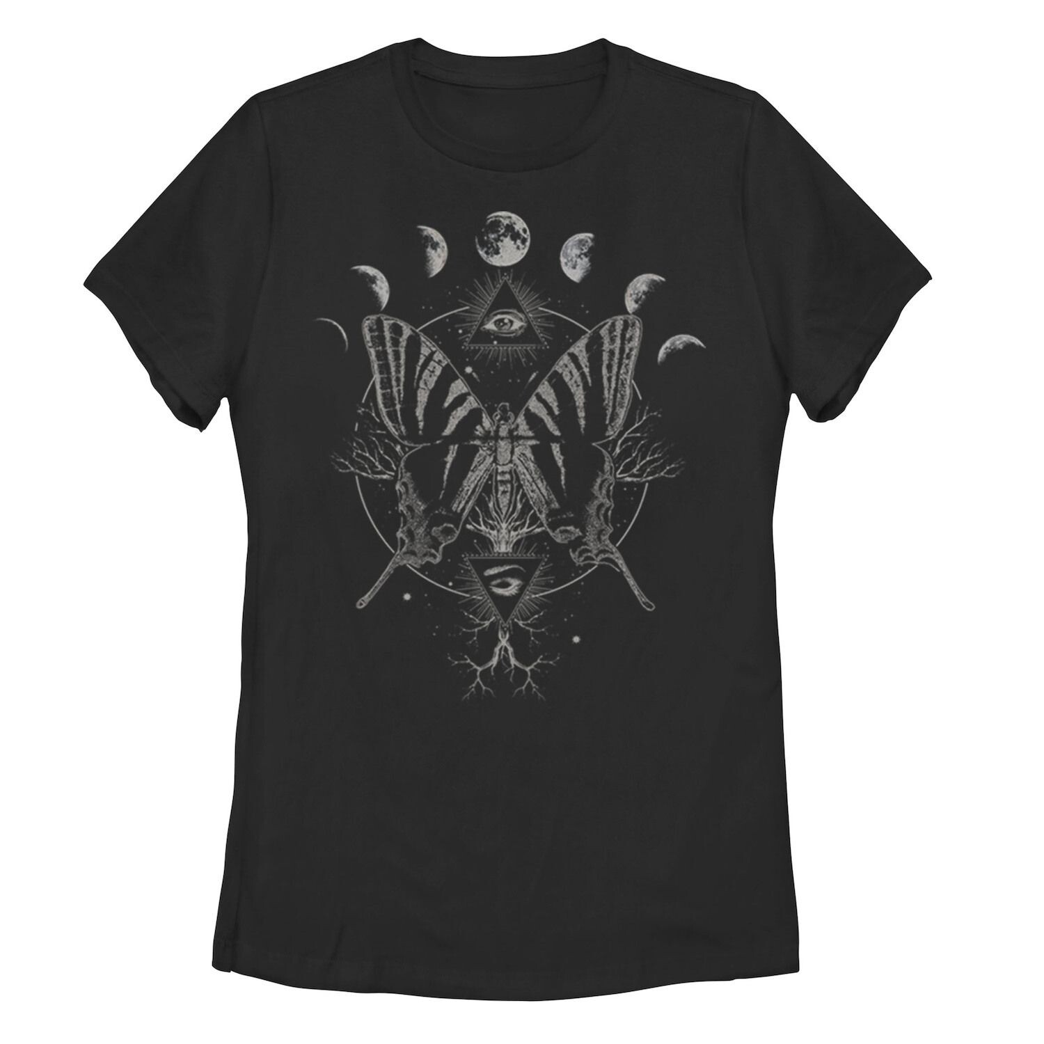 

Детская футболка с рисунком Butterfly Moon Artsy, черный