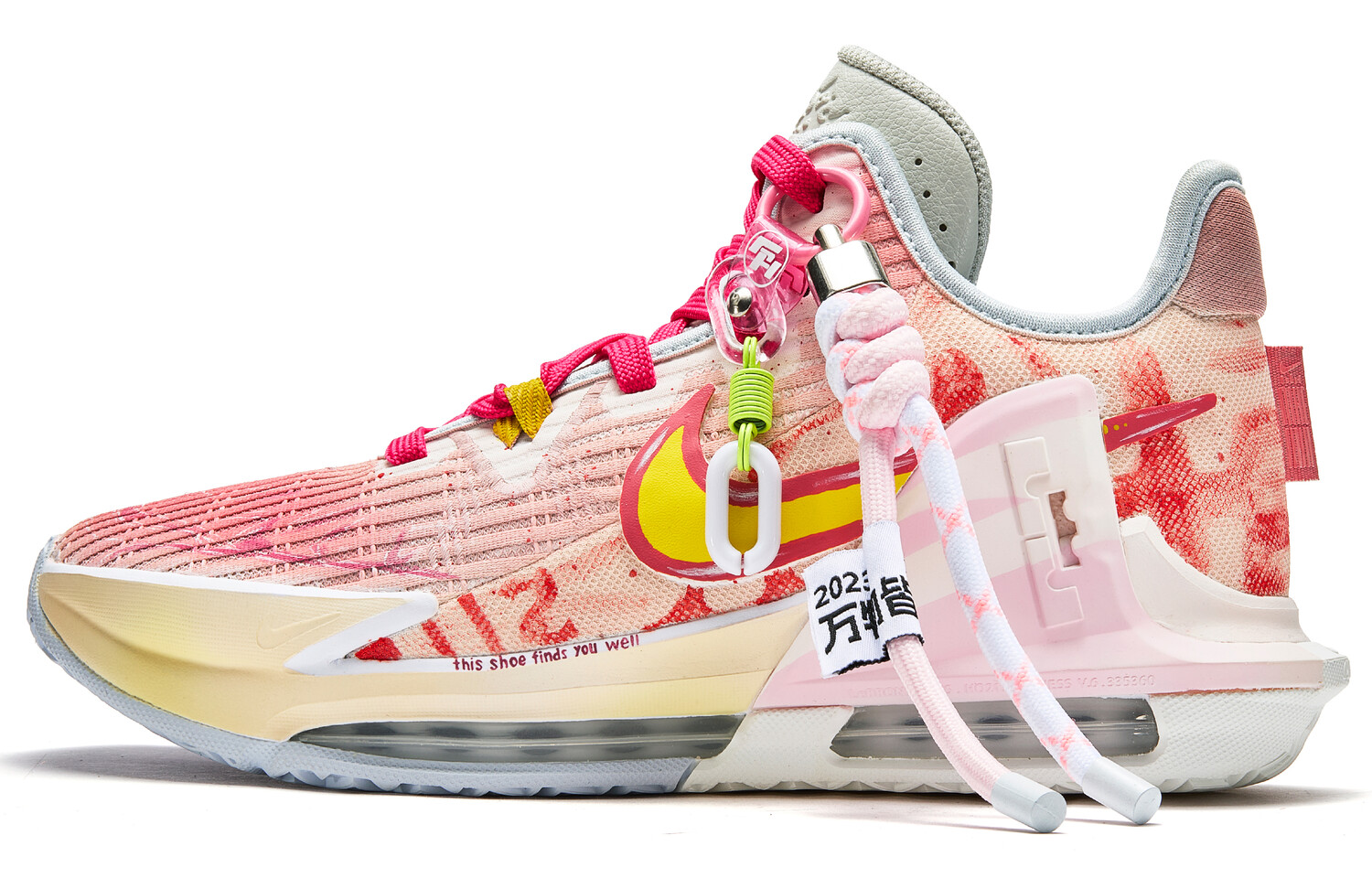 

Баскетбольные кроссовки Witness 6 мужские с низким верхом желтые/розовые Nike