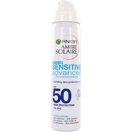 

Ambre Solaire Sensitive Advanced Солнцезащитный спрей для лица 75 мл Spf 50, Garnier