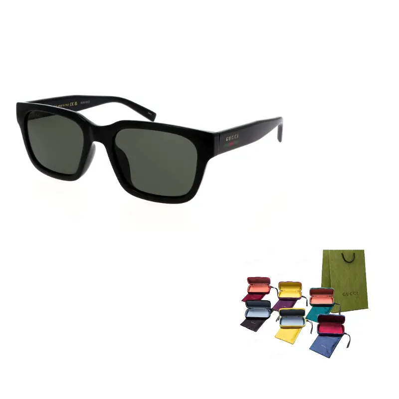 

GUCCI Прямоугольные солнцезащитные очки в оправе, Black