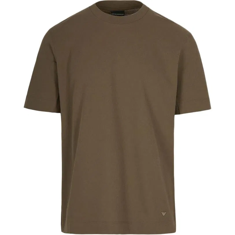 Футболка с вышитой нашивкой EMPORIO ARMANI, Brown
