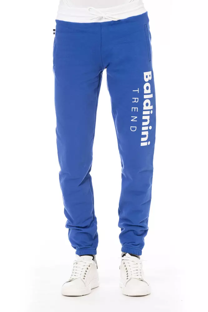 

Синие хлопковые мужские спортивные брюки Baldinini Trend