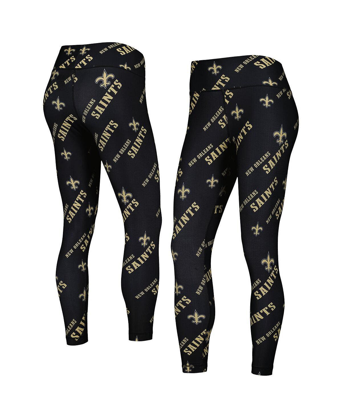 

Черные женские леггинсы с принтом New Orleans Saints Concepts Sport, черный