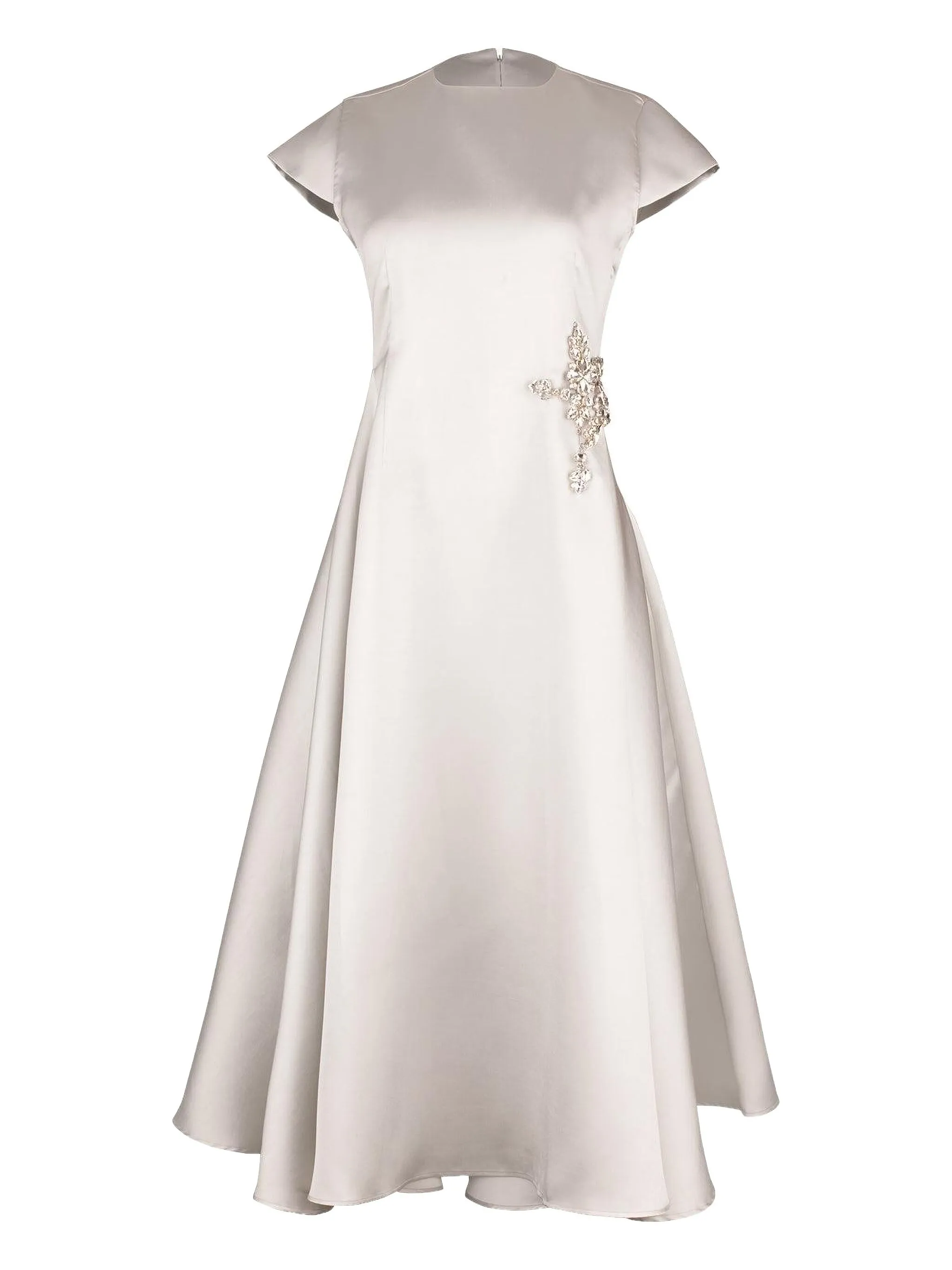 

Платье миди с кристаллами Marques'Almeida, серебристый