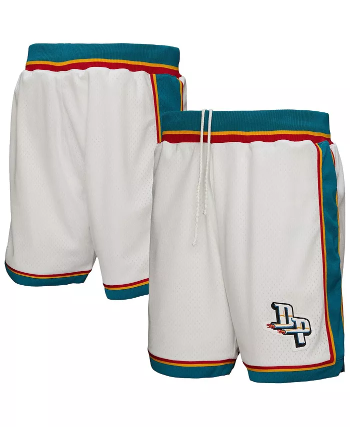 

Мужские шорты Detroit Pistons аутентичные белые Mitchell & Ness