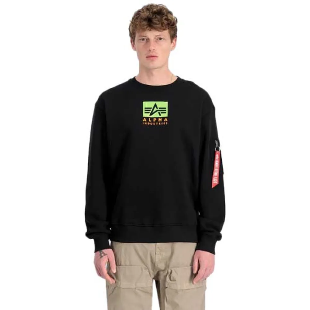 

Толстовка Alpha Industries Satin Logo, черный
