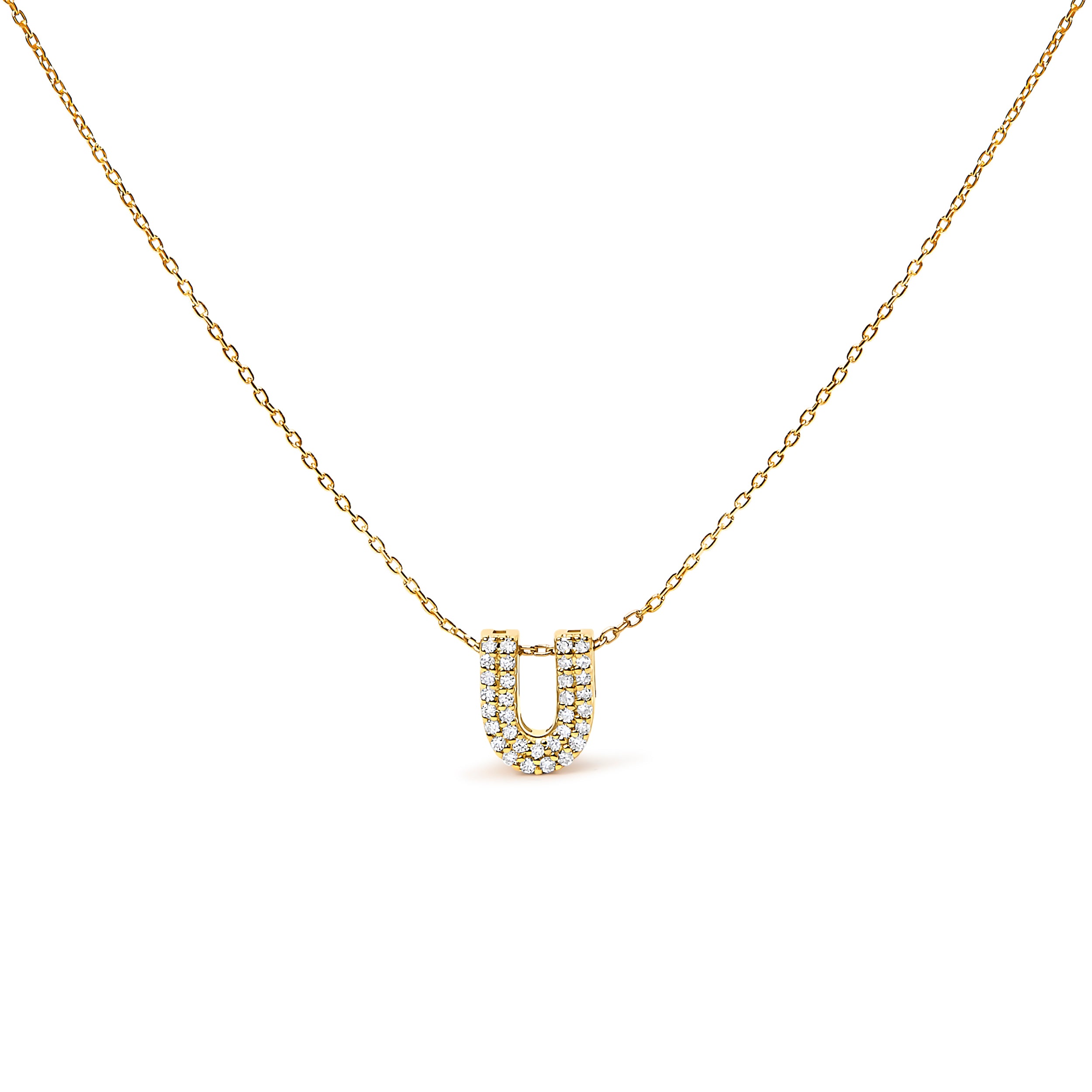 

Ожерелье с подвеской "AZ" в форме пузыря из 10-каратного золота с бриллиантами Haus Of Brilliance, Yellow | U