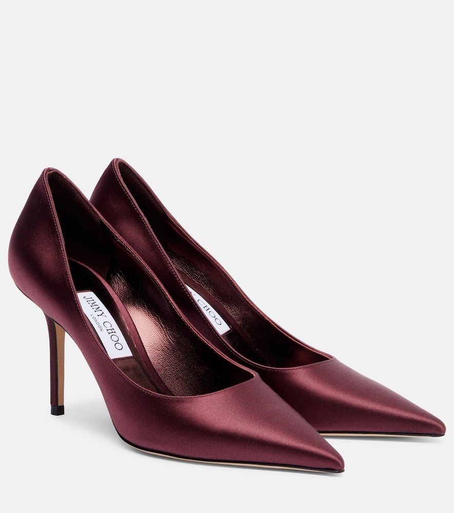 Туфли-лодочки Love 85 из сатина Jimmy Choo, Deep Merlot