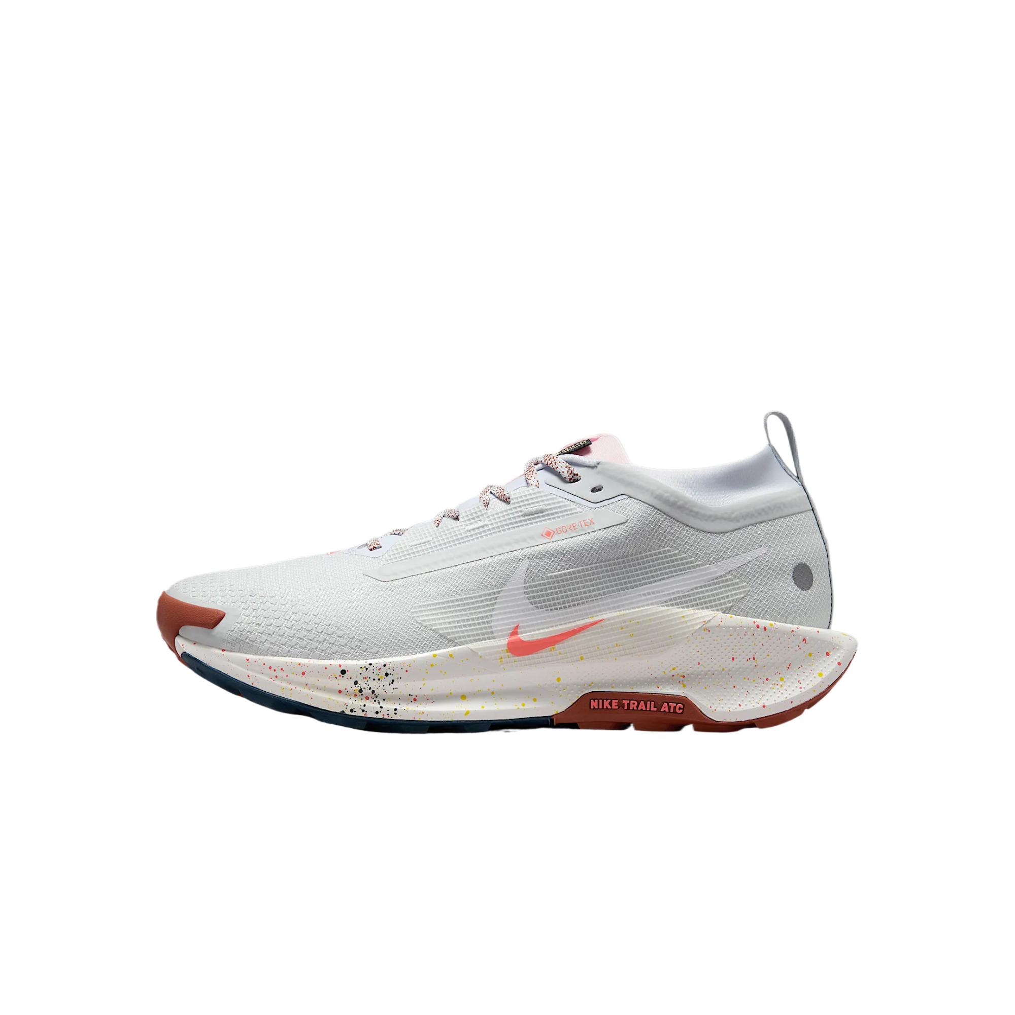

Nike Футбольные кроссовки React Pegasus Trail 5 Gore Tex Pure Platinum, серо-розово-белые
