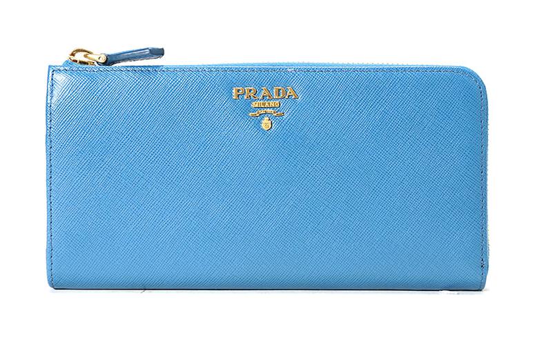 

PRADA Кожаный кошелек Tubas женский лазурный
